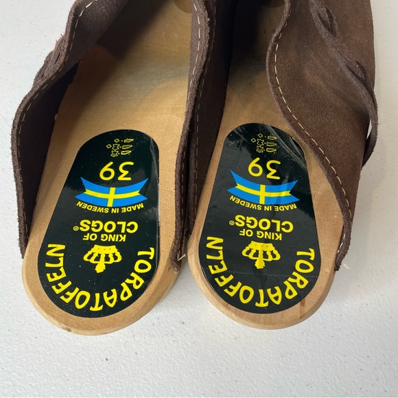 Torpatoffeln Swedish Clogs Brown Suede - Picture 8 of 11